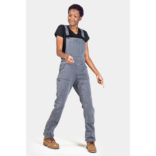 Women's Freshley Overall in Gray Stretch Canvas
