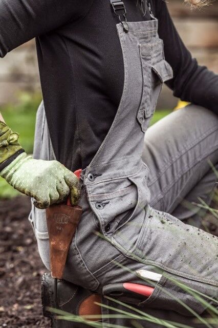 Women's Freshley Overall in Gray Stretch Canvas