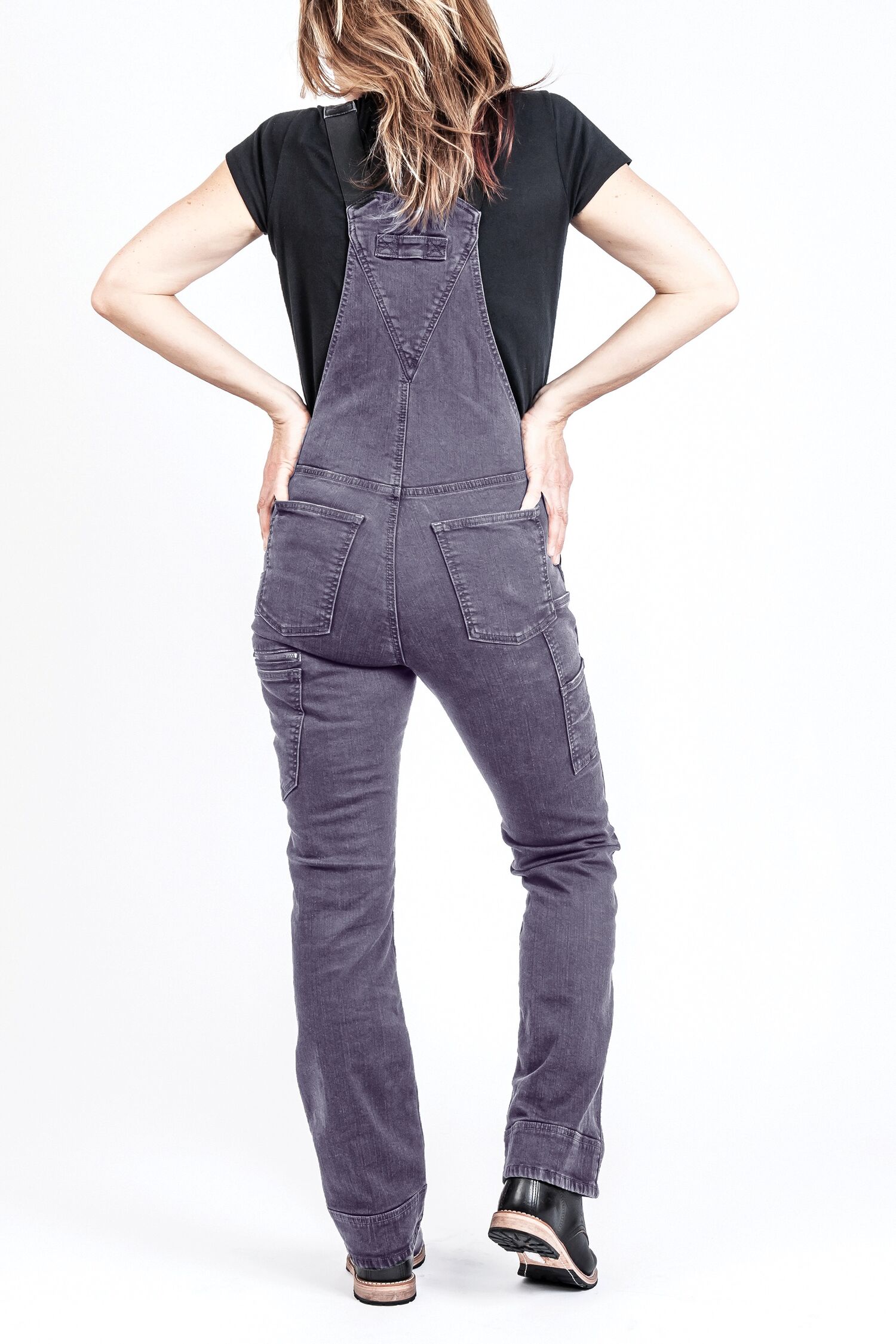 Women's Freshley Overall in Gray Stretch Canvas