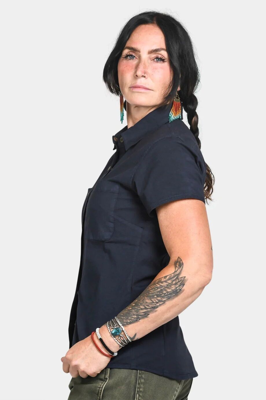 Women's Mechanic’s Work Shirt in Navy