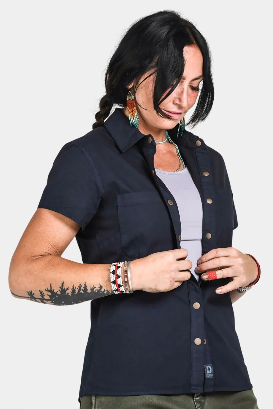 Women's Mechanic’s Work Shirt in Navy