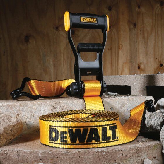 DeWALT 2-In X 27-Ft 10,000-Lb Heavy-Duty Ratchet Tie-Down Strap with Double J Hooks