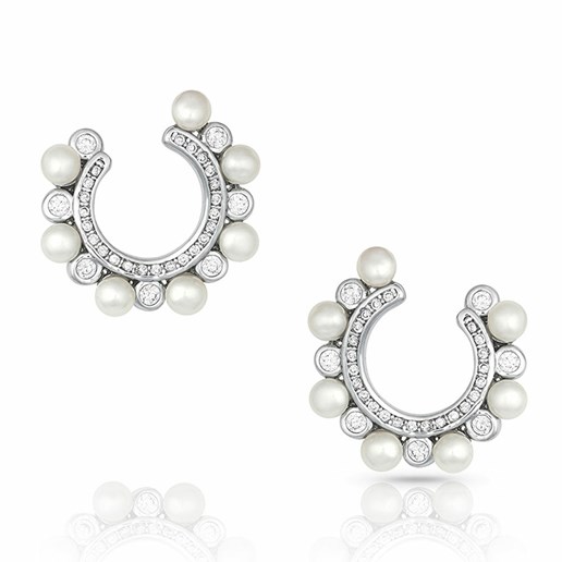 Horseshoe Pearl Earrings