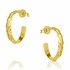 Cut Golden Starburst Hoop Earrings