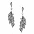 Frayed Singleton Feather Earrings