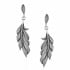 Frayed Singleton Feather Earrings
