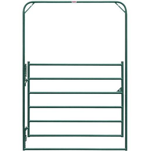 Behlen Corral Arch Gate 6 Rail 6-Ft x 9-Ft in Green