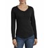 Women's Dickies Long Sleeve Henley Shirt in Black