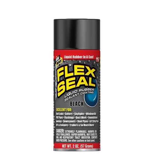 Flex Seal Liquid Rubber Sealant Spray Coating in Black, 2-Oz Can