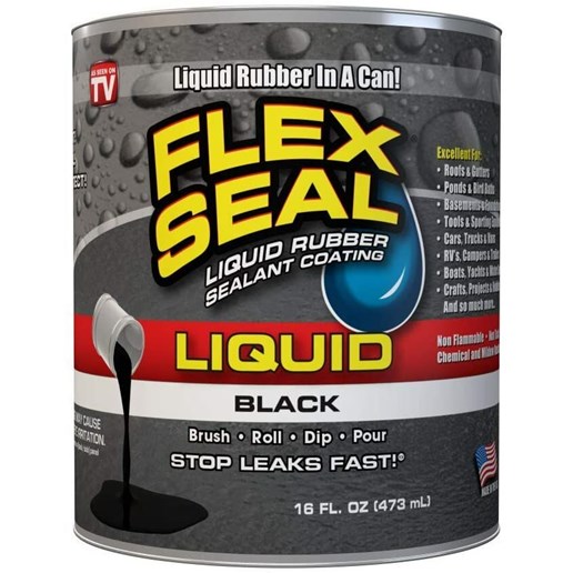 Flex Seal Liquid Rubber Sealant Coating in Black, 16-Oz Can