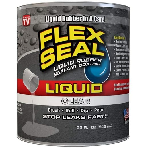 Flex Seal Liquid Rubber Sealant Coating in Clear, 32-Oz Can