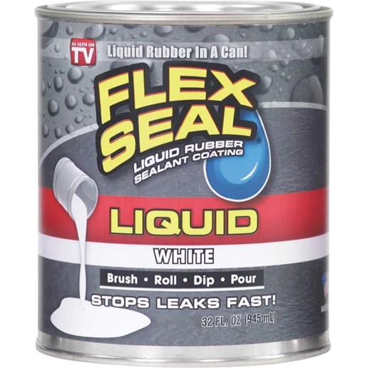 Flex Seal Liquid Rubber Sealant Coating in White, 32-Oz Can
