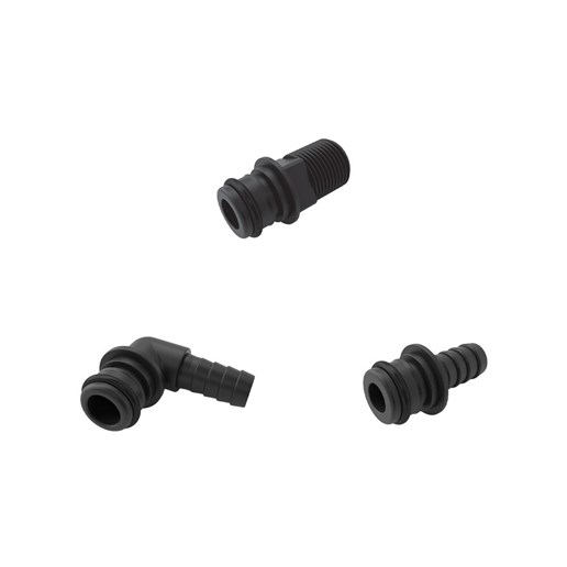 Quick Attach Fitting Kit, 1/2-In, 3-Pc