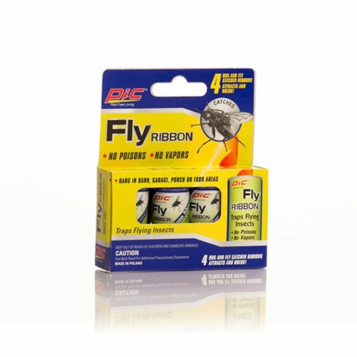 PIC® Fly Ribbon Traps Flying Insects, 4-Pack