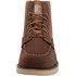 Men's 6-In Moc Toe Wedge Work Boot in Brown Leather & Tan Duck
