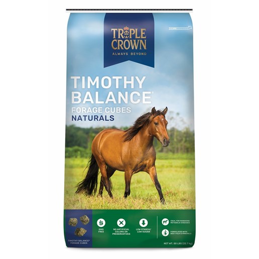Triple Crown Timothy Balance Cubes Equine Feed, 50-Lb Bag 