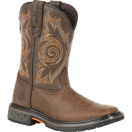Kid's Carbo-Tec LT Pull-On Boot in Brown