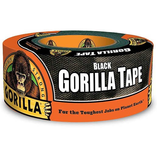 Gorilla Tape in Black, 1.8-In x 12-Yd Roll