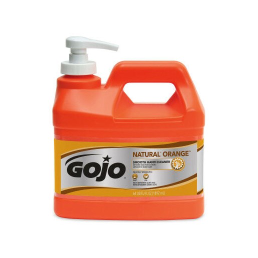 GOJO Natural Orange Smooth Hand Cleaner, 1/2 Gal Pump Bottle
