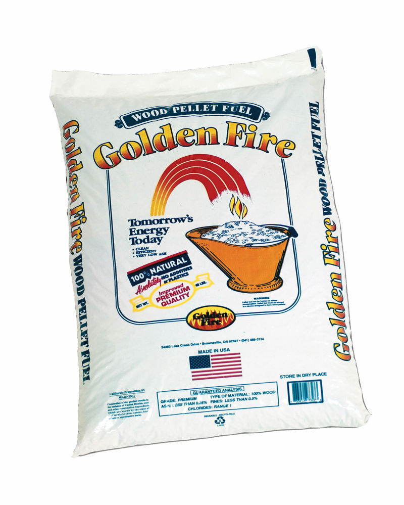 Golden Fire Wood Pellets, 40-lb Bag - Wood Pellets | Golden Fire | Coastal  Country