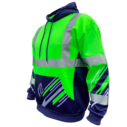 ANSI Class 3 - 12 Safety Hoodie in Green