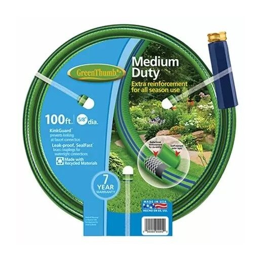 Green Thumb 5/8-In x 100-Ft Medium Duty Garden Hose