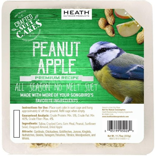 Heath Premium Peanut Apple Suet, 11.75-Oz Cake