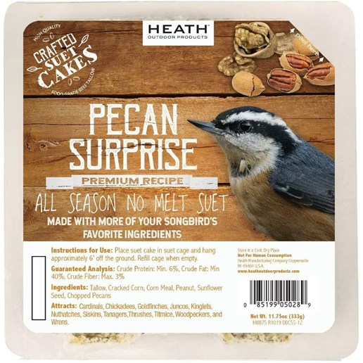 Heath Premium Pecan Surprise Suet, 11.75-Oz Cake