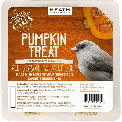 Heath Premium Pumpkin Treat Suet, 11.75-Oz Cake