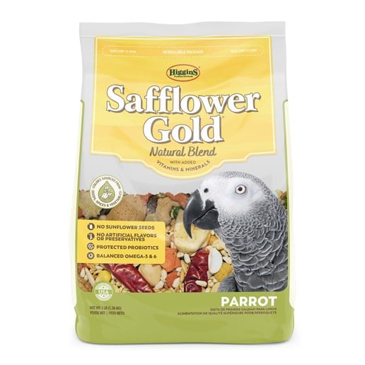 Higgins Safflower Gold Parrot, 3-Lb Bag