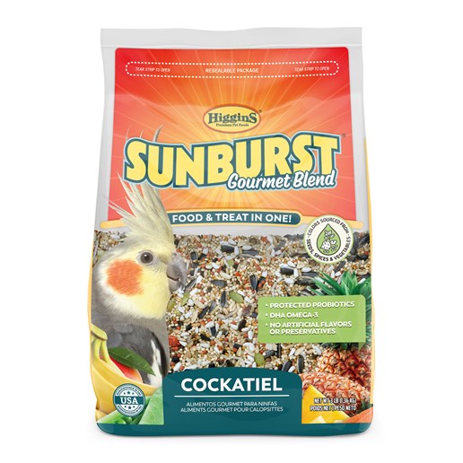 Higgins Sunburst Gourmet Blend Cockatiel, 3-Lb Bag