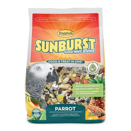Higgins Sunburst Gourmet Blend Parrot, 3-Lb Bag