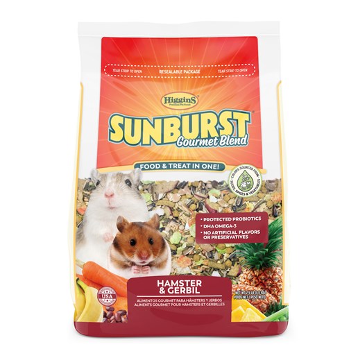 Higgins Sunburst Gourmet Blend Hamster & Gerbil, 2.5-Lb Bag