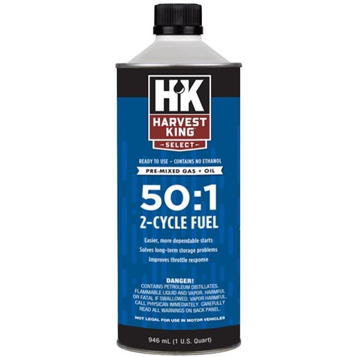 Harvest King Select 50:1 Pre-Mixed 2-Cycle Fuel, 1-Qt