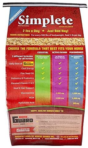 Simplete High Performance Complete Equine Supplement, 44-Lb Bag