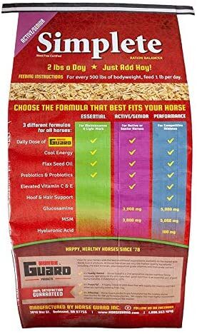 Simplete Senior/Active Complete Equine Supplement, 44-Lb Bag