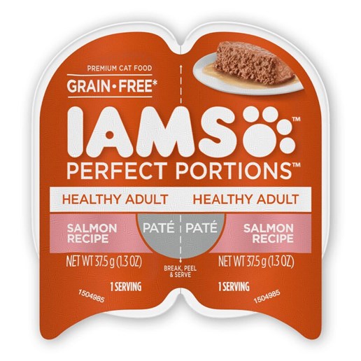 IAMS™ Perfect Portions Healthy Adult Pate Salmon Flavor Wet Cat Food, 2.6-Oz