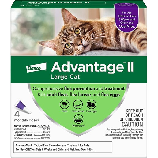 Advantage II for Cats 9-Lb +, 4-Pk