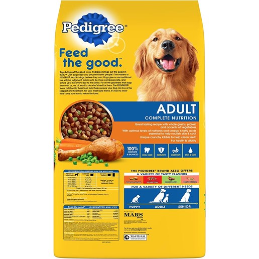 Pedigree Roasted Chicken, Rice & Vegetable Flavor Adult Dry Dog Food, 44-Lb
