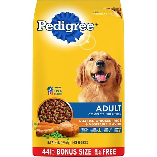 Pedigree Roasted Chicken, Rice & Vegetable Flavor Adult Dry Dog Food, 44-Lb