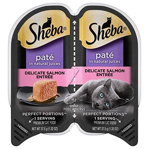 Sheba® Premium Paté Delicate Salmon Entrée Wet Cat Food, 2.6-Oz