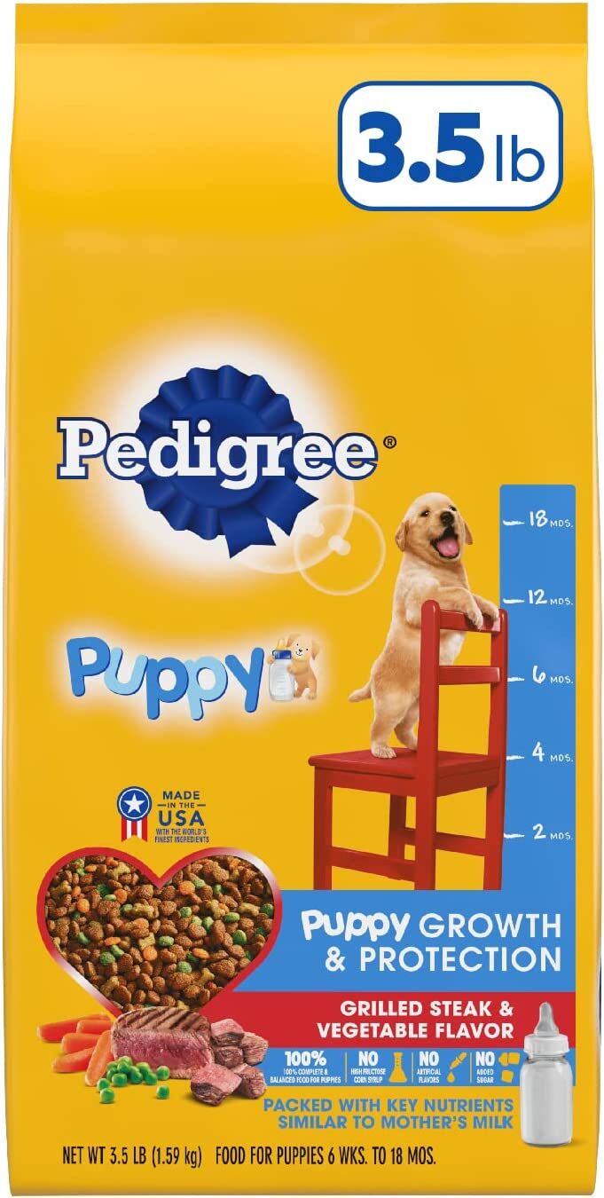 Pedigree Chicken & Vegetable Flavor Puppy Dry Dog Food, 3.5-Lb