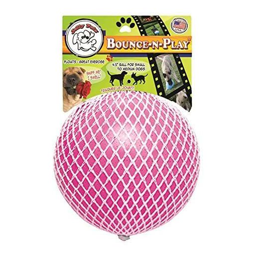Bounce-n-Play Dog Toy in Pink, Small Toys Jolly Pets Coastal