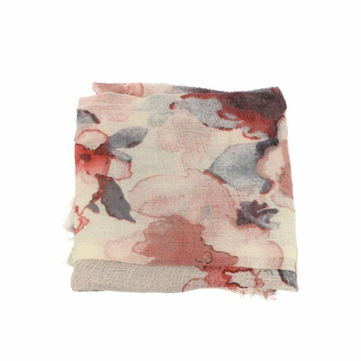 Women's Lightweight Abstract Floral Scarf in Pink