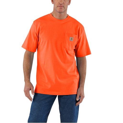 Carhartt Men's K87 Workwear Pocket Short Sleeve T-shirt in Terracotta