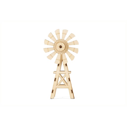 Wooden 3D Windmill Puzzle