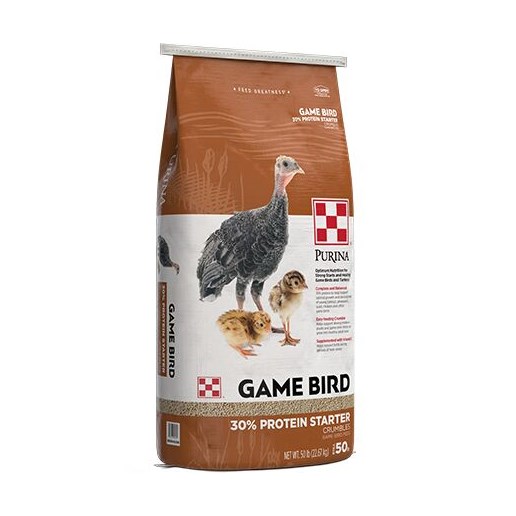 Purina Game Bird 30% Protein Starter Crumbles, 40-Lb
