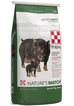 Purina Nature's Match Sow & Pig Complete, 50-Lb