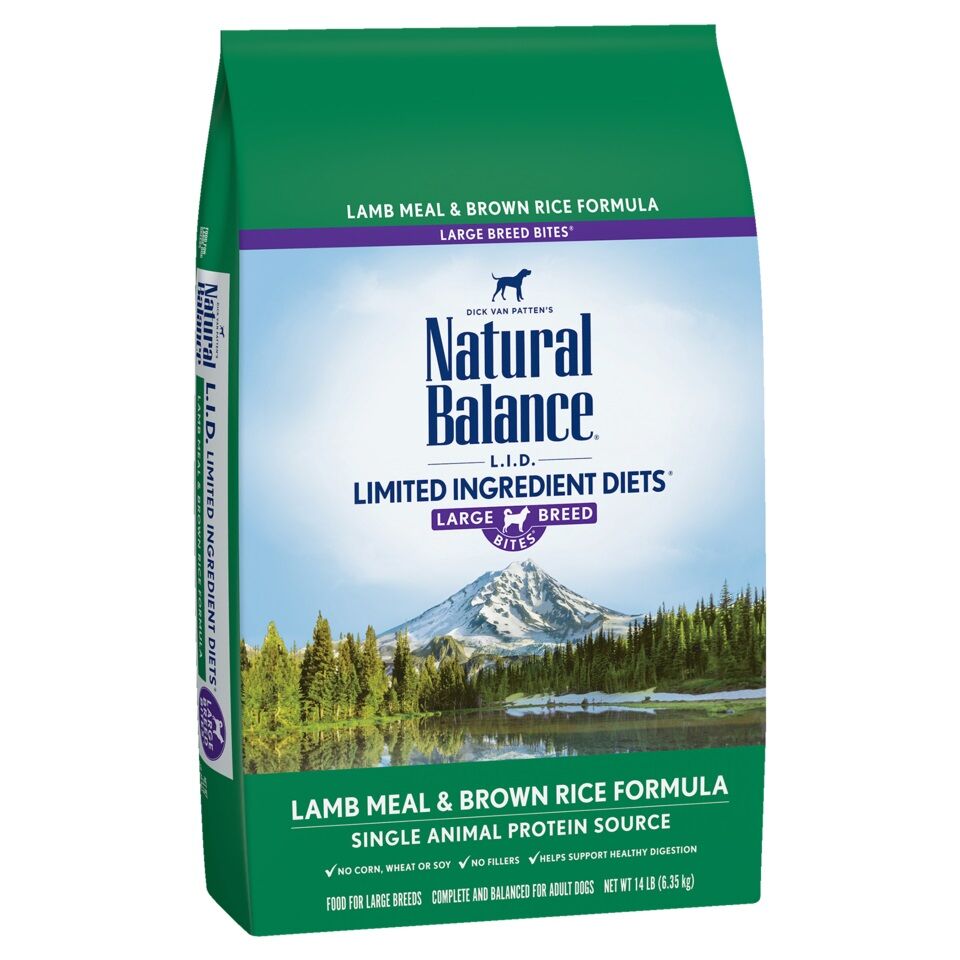 Natural Balance L.I.D. Large Breed Bites Lamb Meal & Brown Rice Adult Dry Dog Food, 28-Lb Bag 