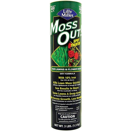 Lilly Miller MOSS OUT! Spot Treater for Lawns & Flower Beds, 3-Lb Container